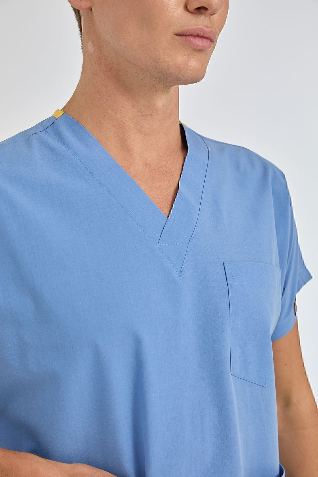 Dr Greys Terikoton Parlement Mavisi Doktor Hemşire Forması Medikal Forma Cerrahi Takım Ince Kumaş