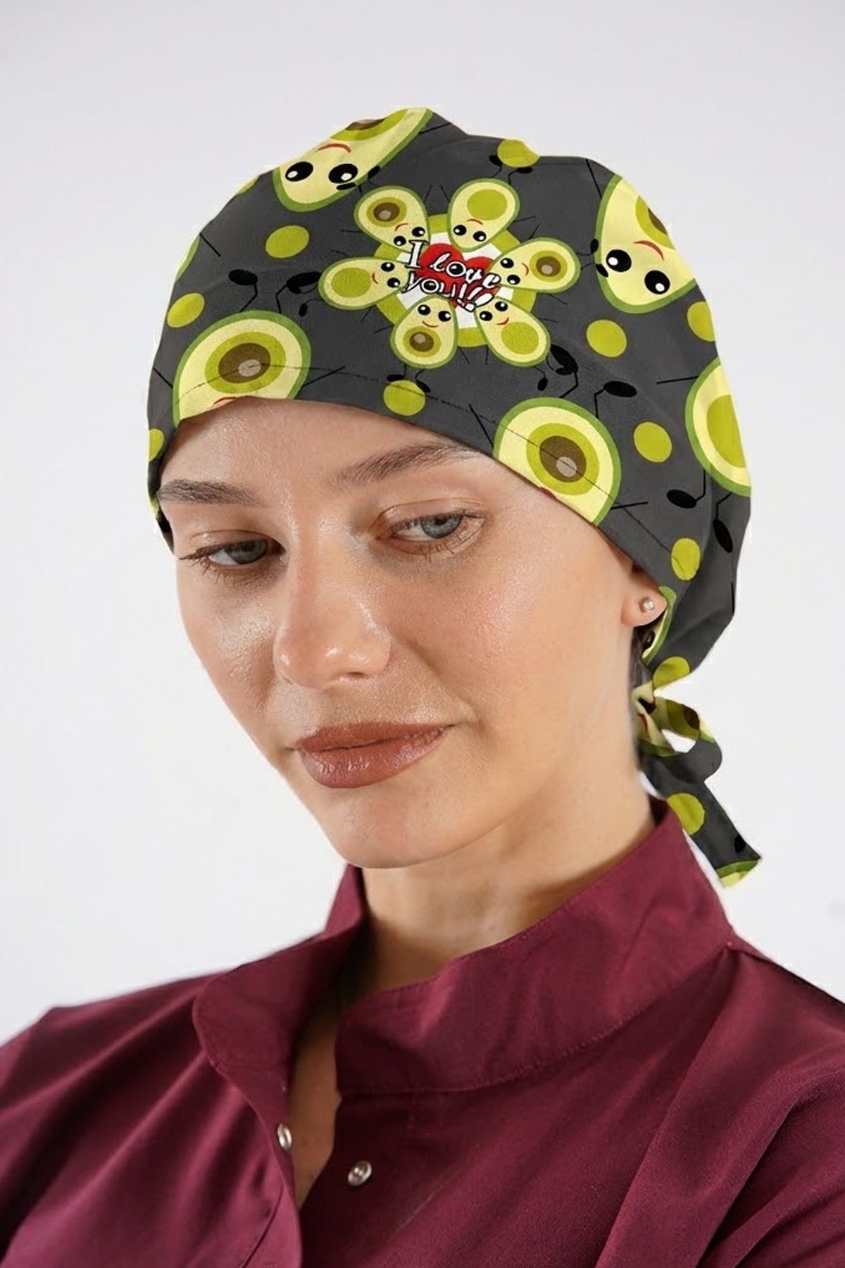 Avakado 1 Desenli Unisex Cerrahi Bone Hemşire ve Doktor Bone - Avakado 1