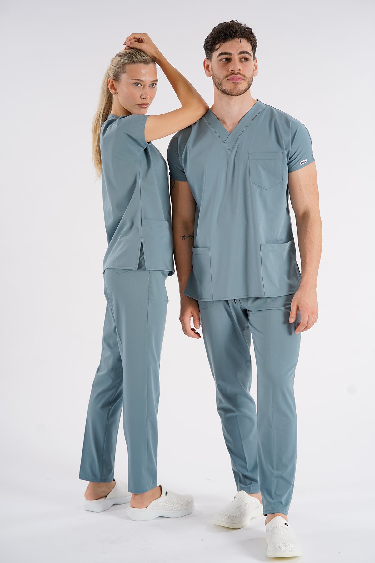 Dr.greys Modeli Çağla Yeşili Royal Çift Yön Likralı Premium Scrubs