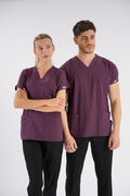 Mürdüm Dr.Greys Modeli Likralı Hemşire Doktor Forması Scrubs Tek Üst Unisex Yarasa Kol