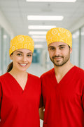 Limon Desenli Cerrahi Bone Unisex – Likralı Doktor Hemşire Bonesi - Limon