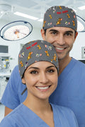 Tom ve Jerry Desenli Unisex Cerrahi Bone Hemşire ve Doktor Bone - Tom ve Jerry