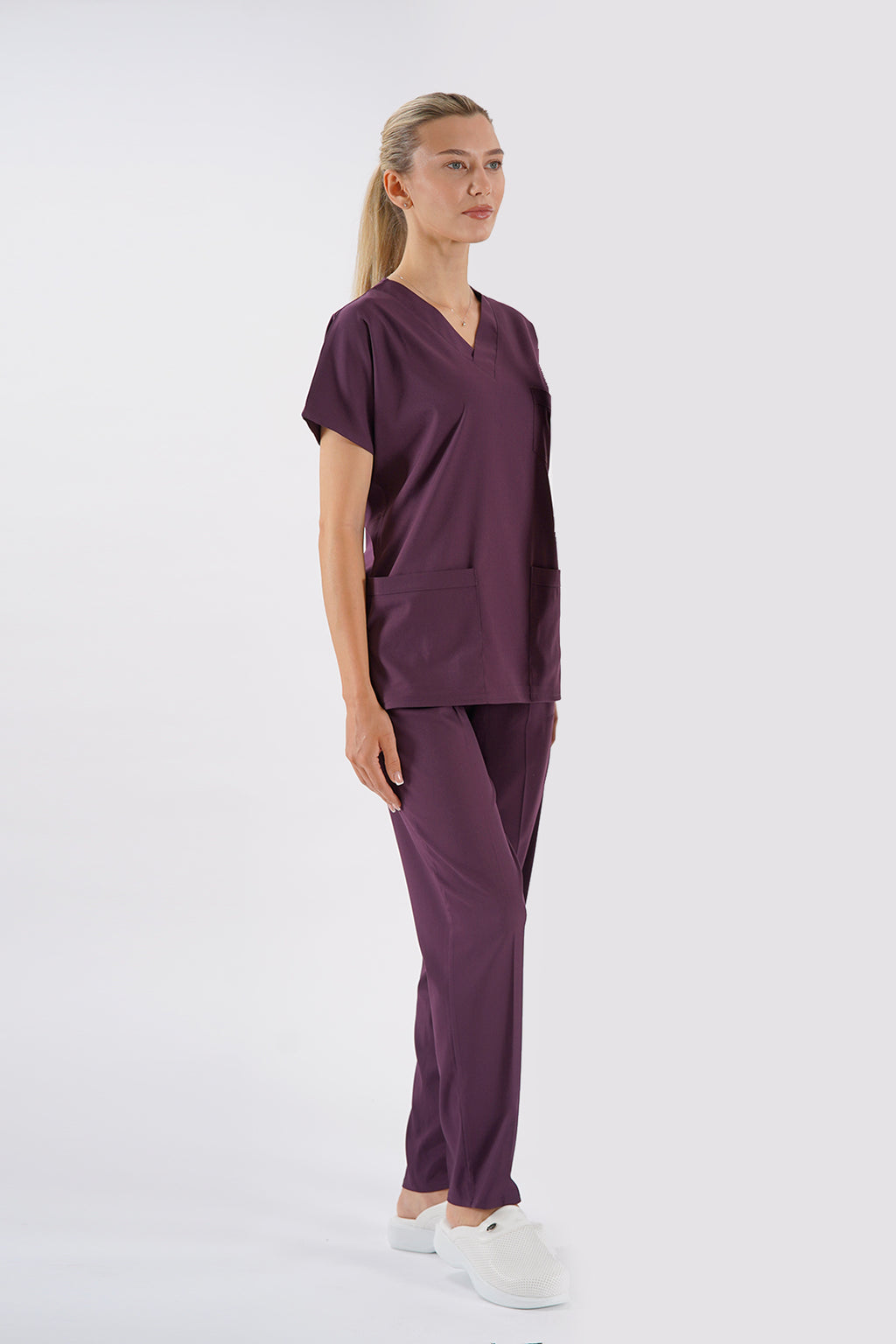 Mürdüm Dr. Greys Modeli Likralı Hemşire Forması Unisex Yarasa Kol Doktor Scrubs Hastane Takımı