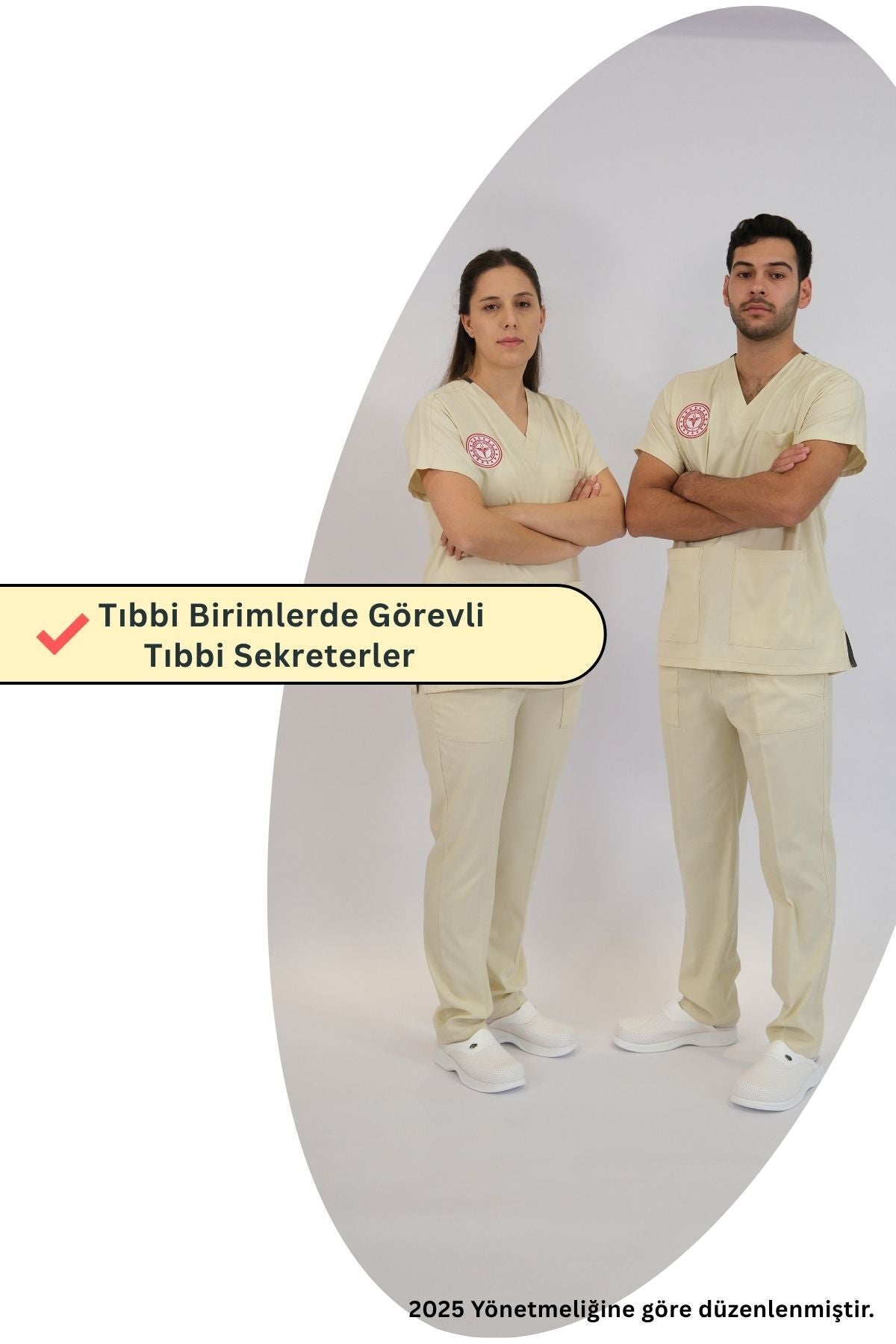 Teknisyen-Tekniker -Tıbbi Sekreter Forması Scrubs Likralı Takım Yeni Yönetmeliğe Uyumlu-Moth