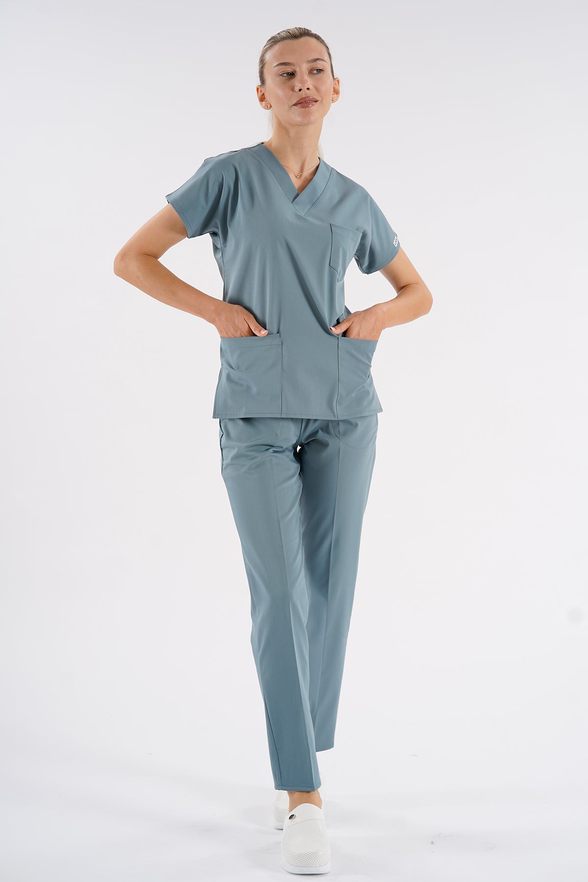 Dr.greys Modeli Çağla Yeşili Royal Çift Yön Likralı Premium Scrubs