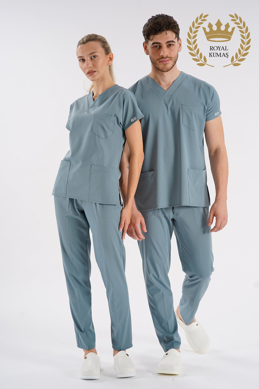 Dr.greys Modeli Çağla Yeşili Royal Çift Yön Likralı Premium Scrubs