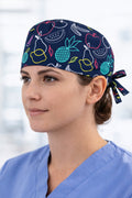 Meyve Desenli Unisex Cerrahi Bone Hemşire ve Doktor Bone - Meyve Desen