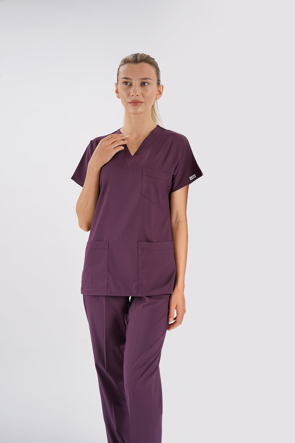 Mürdüm Dr. Greys Modeli Likralı Hemşire Forması Unisex Yarasa Kol Doktor Scrubs Hastane Takımı