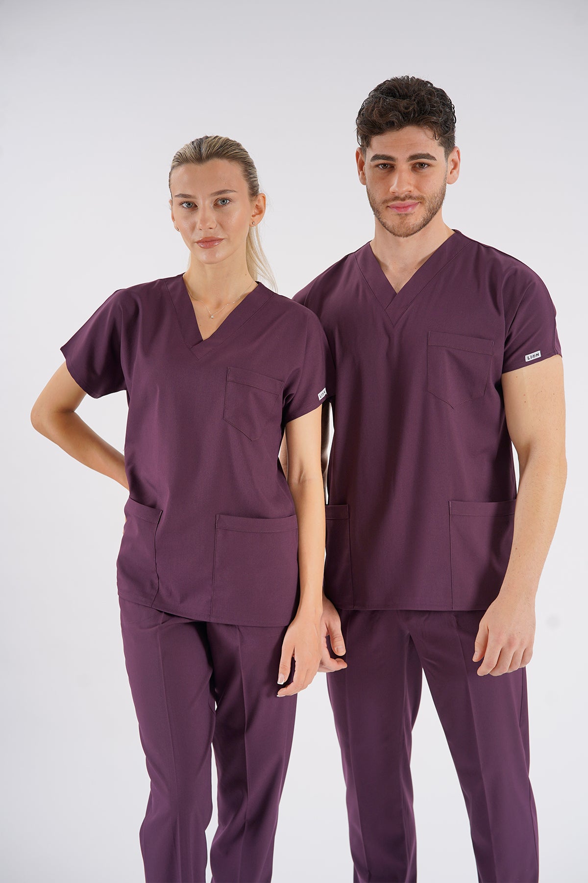 Mürdüm Dr. Greys Modeli Likralı Hemşire Forması Unisex Yarasa Kol Doktor Scrubs Hastane Takımı