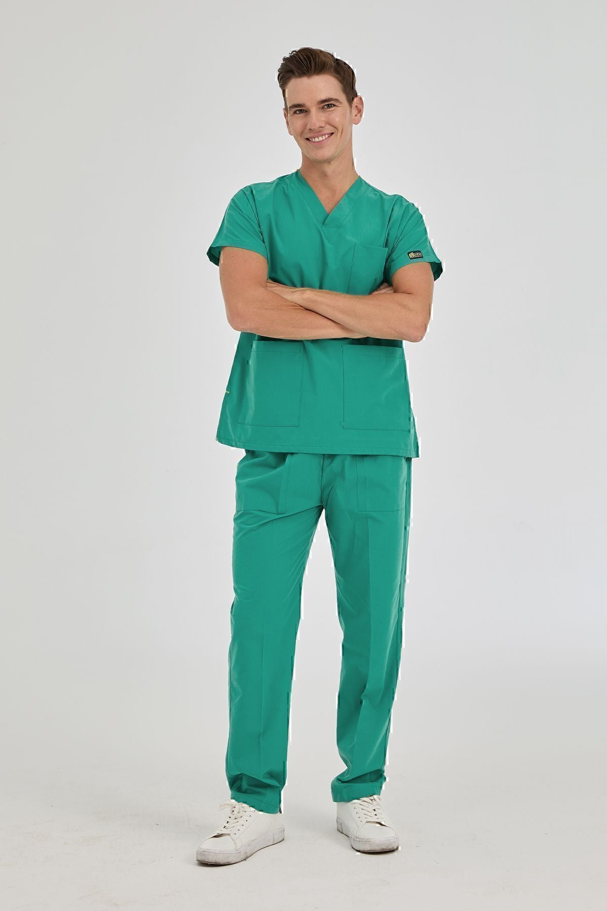 Dr Greys Terikoton Ameliyat Yeşili Doktor Hemşire Forması Medikal Cerrahi Takım Ince Kumaş(ALT ÜST)