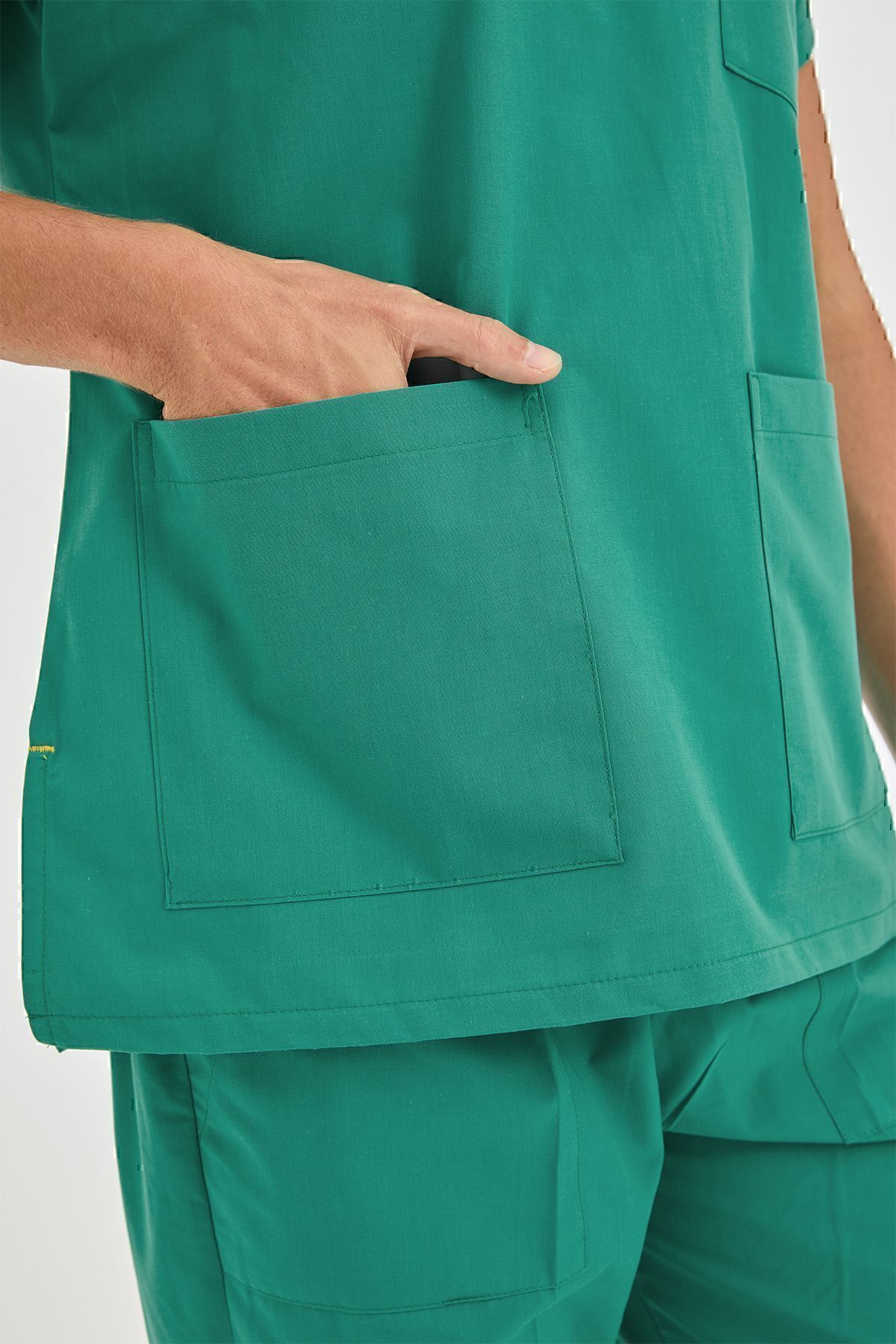Dr Greys Terikoton Ameliyat Yeşili Doktor Hemşire Forması Medikal Cerrahi Takım Ince Kumaş(ALT ÜST)