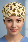 Western Kovnoy Desenli Cerrahi Bone Unisex – Likralı Doktor Hemşire Bonesi - Western Kovboy