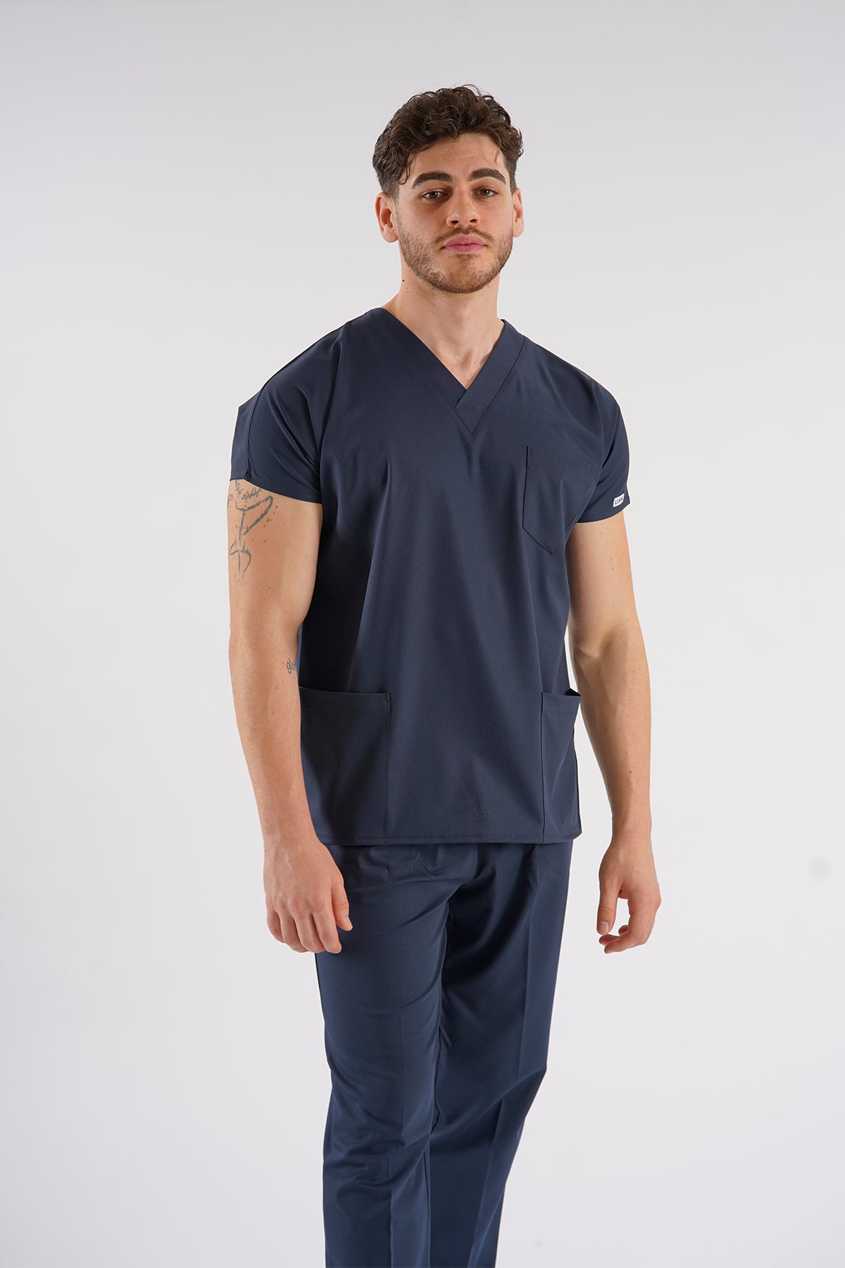 Dr.greys Modeli Lacivert Royal Çift Yön Likralı Premium Scrubs