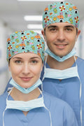 Yes Desenli Cerrahi Bone Unisex – Likralı Doktor Hemşire Bonesi - Yes