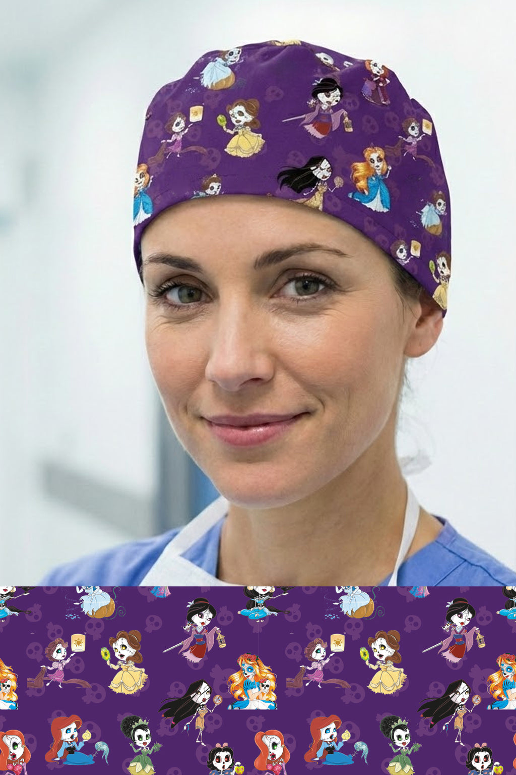 Cadılar Desenli Unisex Cerrahi Bone Hemşire ve Doktor Bone - Cadılar