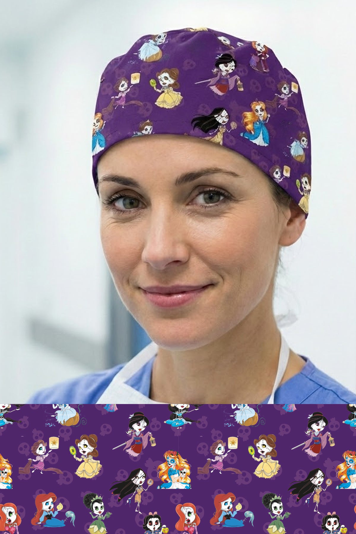 Cadılar Desenli Unisex Cerrahi Bone Hemşire ve Doktor Bone - Cadılar