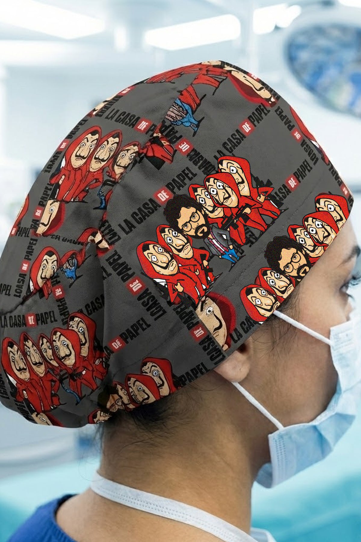 La Casa De Papel Desenli Unisex Cerrahi Bone Hemşire ve Doktor Bone - La Casa De Papel