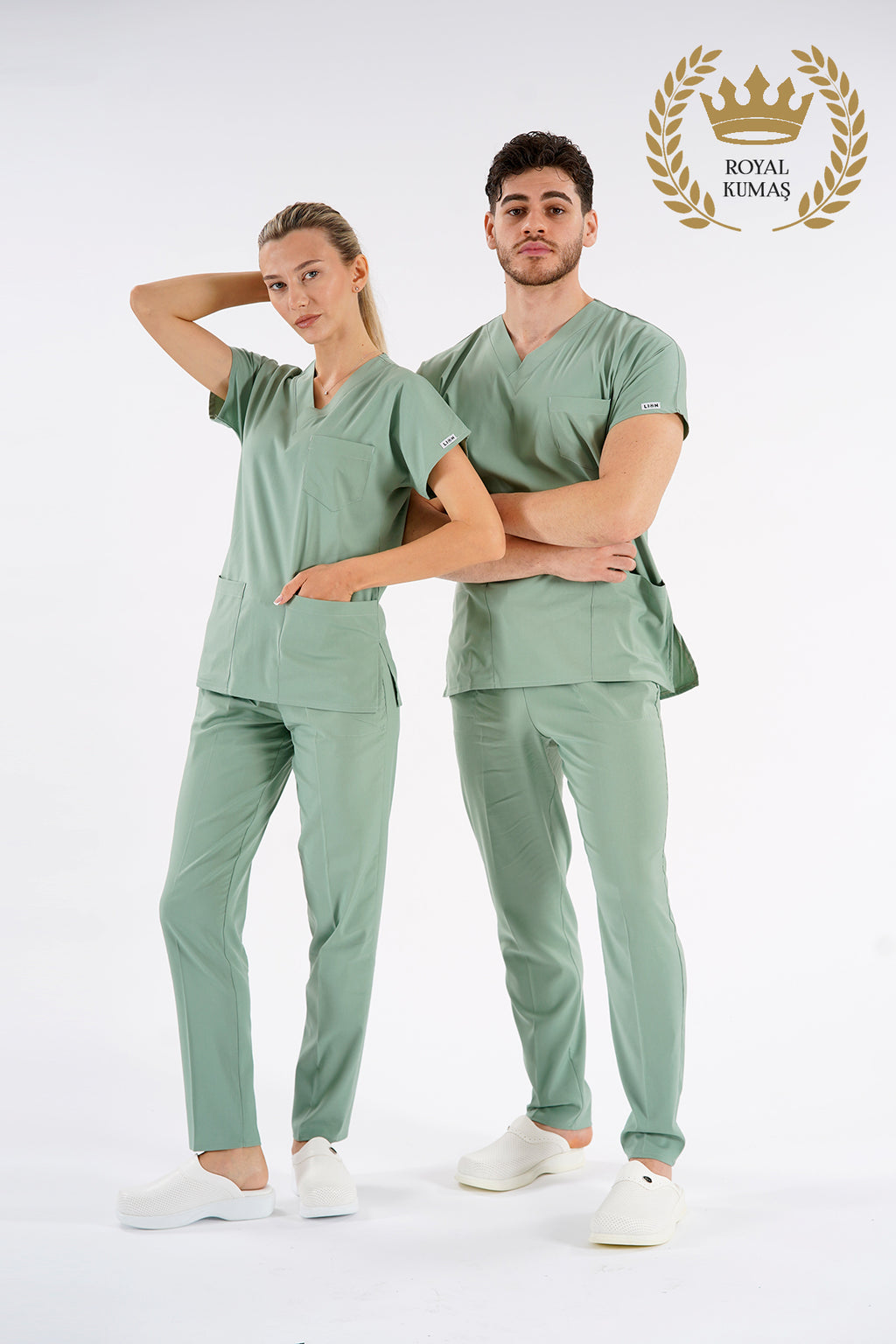 Dr.greys Modeli Mint Yeşili Royal Çift Yön Likralı Premium Scrubs