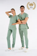 Dr.greys Modeli Mint Yeşili Royal Çift Yön Likralı Premium Scrubs