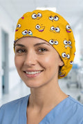 Emoji Desenli Cerrahi Bone Unisex – Likralı Doktor Hemşire Bonesi - Emoji