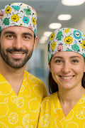 Monster Renkli Desenli Cerrahi Bone Unisex – Likralı Doktor Hemşire Bonesi - Monster Renkli