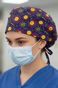 SunSunSun Desenli Cerrahi Bone Unisex – Likralı Doktor Hemşire Bonesi - SunSUNSun