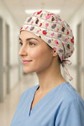 Teldeki Kuş Desenli Unisex Cerrahi Bone Hemşire ve Doktor Bone - Teldeki Kuş