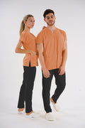 Somon Dr.Greys Modeli Soft Likralı Hemşire Doktor Forması Scrubs Tek Üst Unisex Yarasa Kol