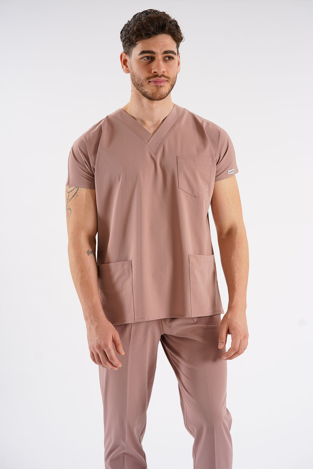 Dr.greys Modeli Pudra Royal Çift Yön Likralı Premium Scrubs
